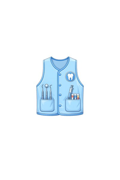 GREATOY Children's Dentist Costume Vest and Hat 2 Pieces Thick Paper Occupation Costume School Activity