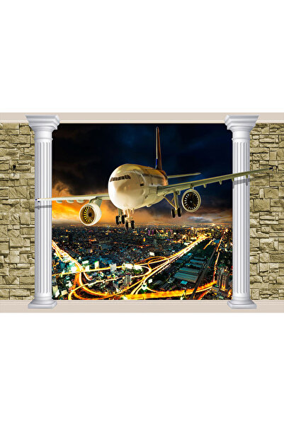 VIODESIGN Fototapet Copii, autoadeziv, 3D Avion, multicolor,200x300 cm CO373