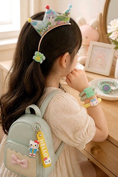 Monalisa Home Six-Piece Children's Buckle Crown and Keychain Set