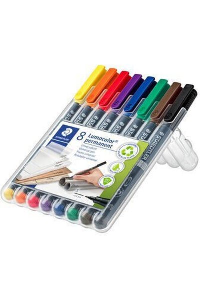 Staedtler S Lumocolor 313 Μόνιμοι Μαρκαδόροι Lumocolor Σετ 8 Χρωμάτων