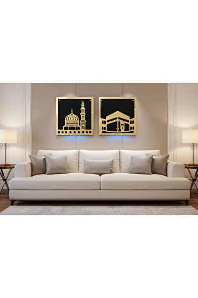 Generic Islamic Wall Decoration Set from the Kaaba and the Apostolic Rosa - –...