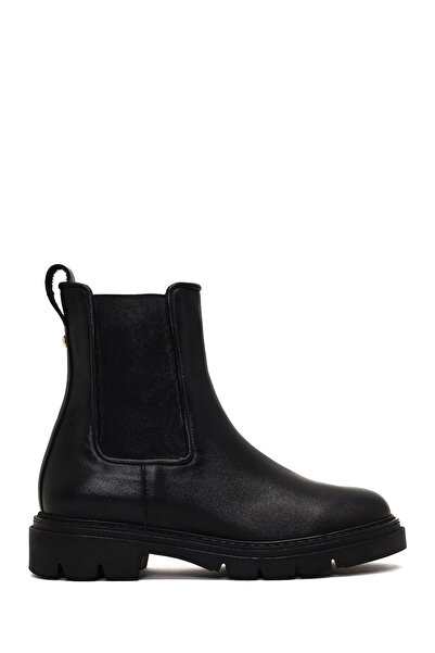 Derimod Women's Black Leather Chelsea Boots Wf210008Dv