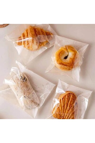Generic Brand 100 Pcs Clear Bakery Bags with Self Seal, 15x18+3cm Thick OPP P...
