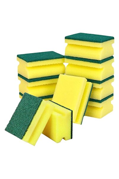 Generic Brand 10-Pack Heavy Duty Non-Scratch Kitchen Sponges with Ergonomic G...