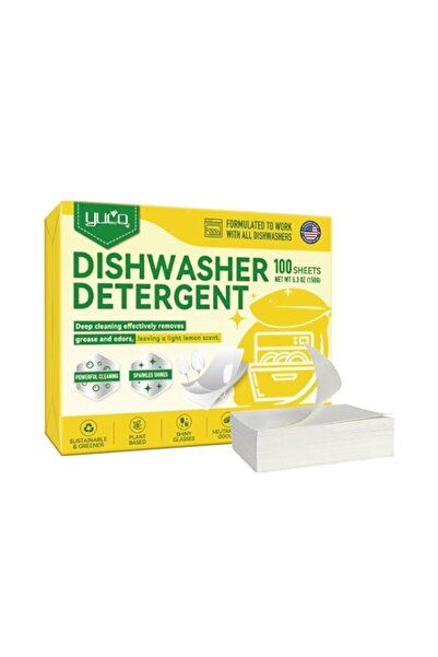 Generic Brand 100 Pcs Dishwasher Detergent Sheets, 100 Loads Dish Soap Cleane...