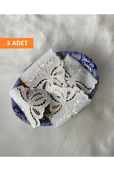 QBR Home Set of 3 Perforated Bread Covers. Butterfly Model