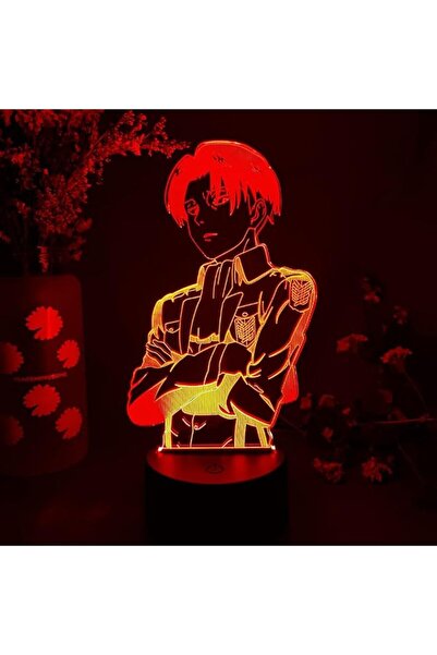 Generic Brand 3D lamp Anime Titan Captain levi Ackerman Figure Night Light Ho...