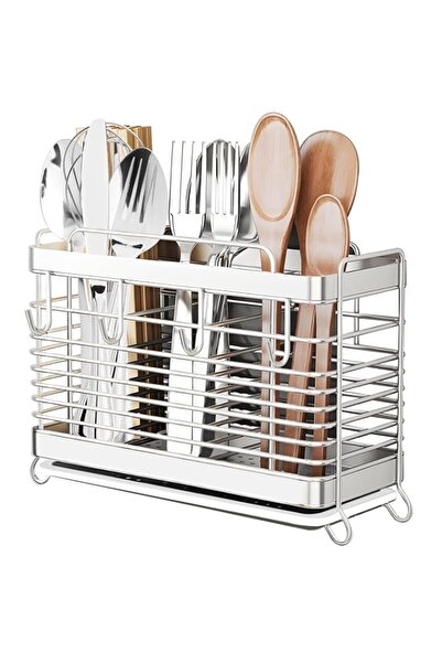 Generic YelaJoy Utensil Holder, Stainless Steel Utensil Drying Rack with Drai...