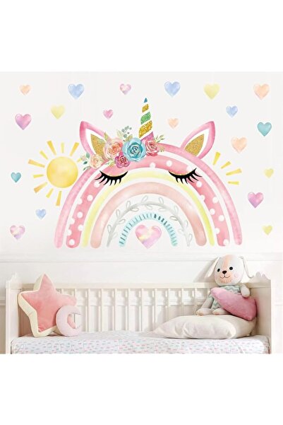Generic Brand ARS® Watercolor Large Rainbow Wall Stickers Unicorn Rainbow Hea...