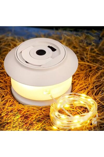Generic 65.6FT Retractable String Lights, 5-Modes Warm White String Lights fo...