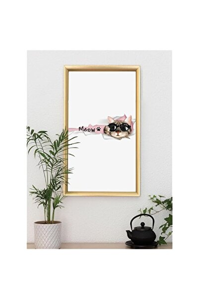 Generic Brand 'Meoww' Digitally Printed Wall Poster with Photo Frame by Spoil...