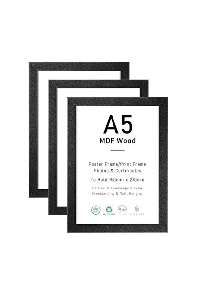 Generic Brand ATOB ART A5 Picture Frame Set of 3, Made of High Definition Pla...