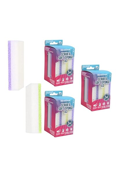 Generic Home Dwell Multi-Function Scrub Sponge Dual Side Scrubber + Sponge Se...