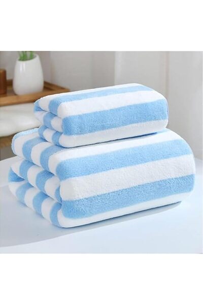 Generic SAHRI 2Pcs portable coral fleece beach towels Cotton Bath Towel Luxur...