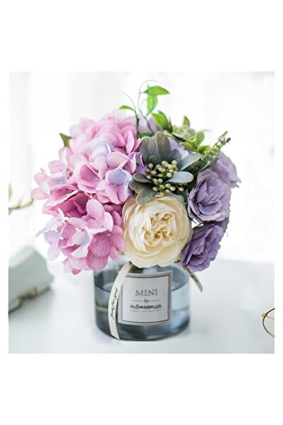 Generic Brand Artificial Flowers With Vases, Fake Flowers Rose Bouquet Table ...