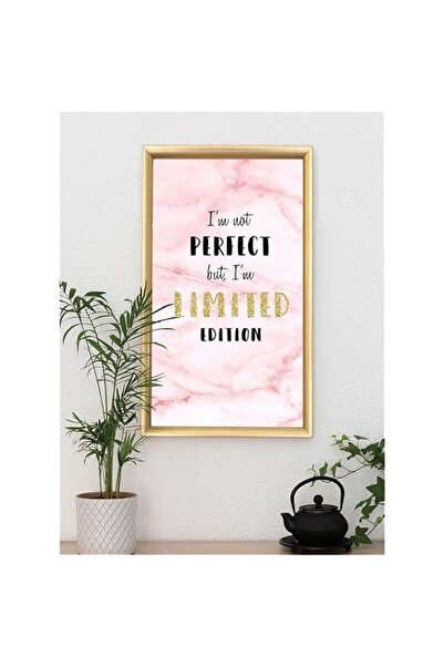 Generic Brand 'I'm Not Perfect' Digitally Printed Wall Poster with Photo Fram...