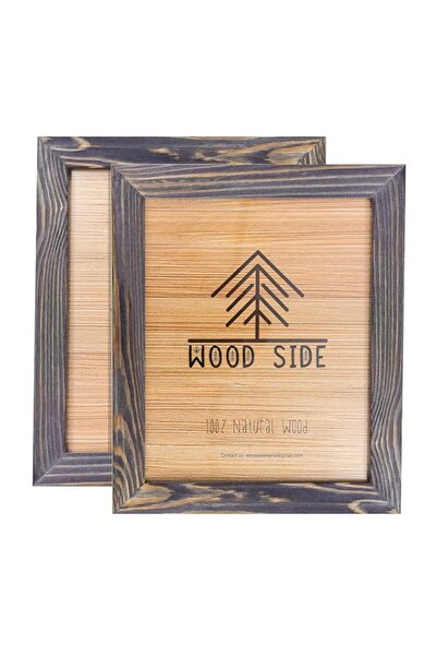 Generic Brand WOOD SIDE ORBIS Rustic en Picture Frames 8x10 - Old Dark Grey -...