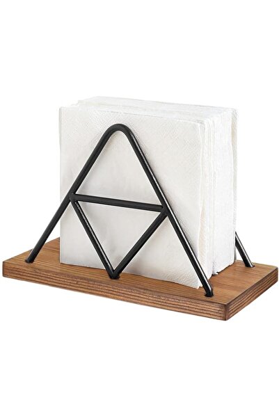 Generic Wood Iron Paper Towel Holder Napkin Holder Paper Tissue Dispenser Hom...