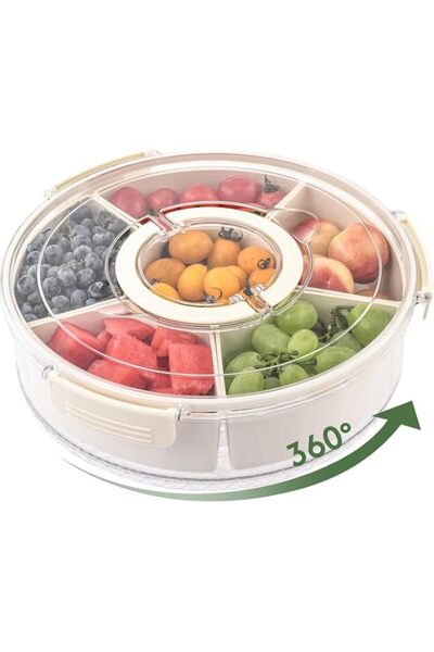 Generic HASTHIP® Large Snackle Box Container, 6 Compartment Storage Snack Pla...