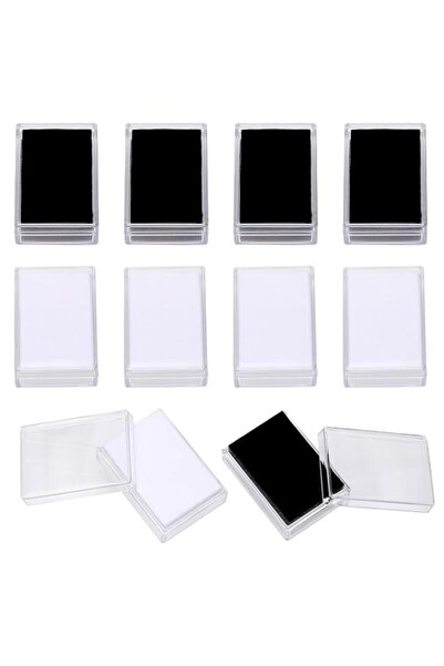Generic Brand 10PCS Small Gemstone Storage Boxes with Clear Lids and Sponge, ...