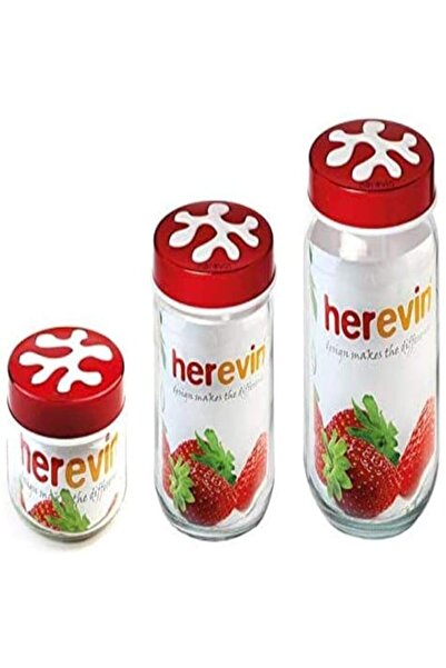 Generic Solmazer Herevin Canister Set - Red
