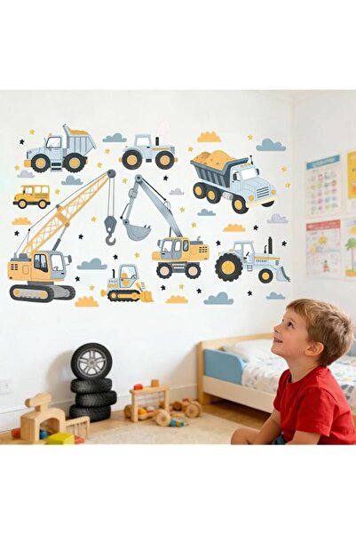 Generic Brand Car Themed Wall Decals for Boys: Peel and Stick Vinyl Wall Stic...