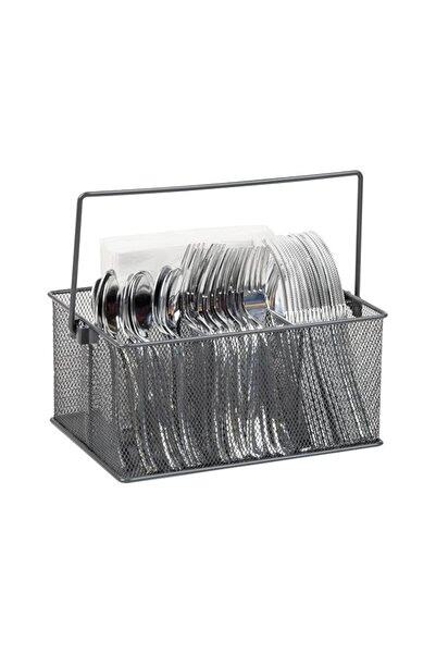 Generic Mind Reader MESHBASKET-GRY Metal Mesh Handle, Storage Basket Organize...