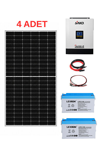 Entech Enerji Bağ Bahçe Karavan için Jel Akülü Hazır Paket Solar Güneş Enerji...