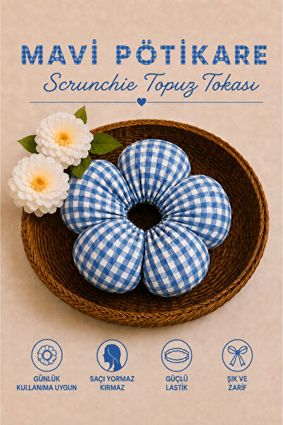 Hophera Pötikare Scrunchie Bun Clip Strong Elastic Hair Clip