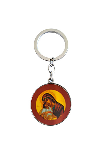 Bestgifts Γυάλινο μπρελόκ διπλής όψης (Παναγία)