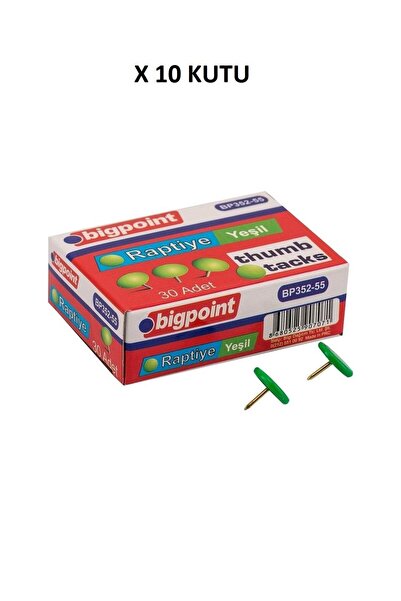 Bigpoint Colorful Thumbtacks Green X 10 Boxes