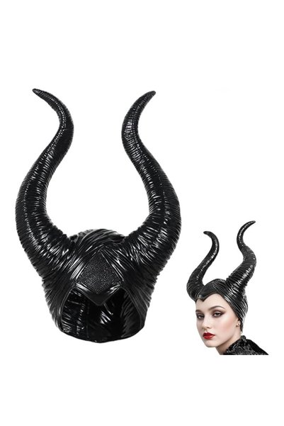 OEM Coarne din latex negre de Regină Malefică 30x25cm, Accesoriu cosplay pent...