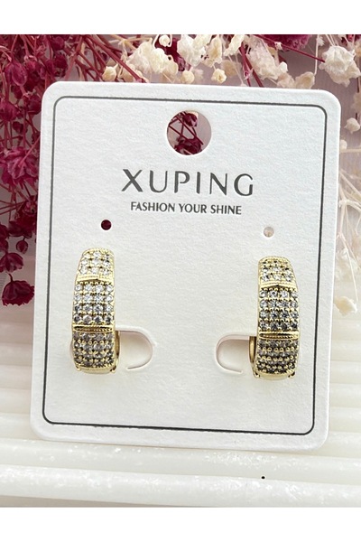 XUPING JEWELRY Zircon Stone Jewelry Series Vintage Model Steel Earrings