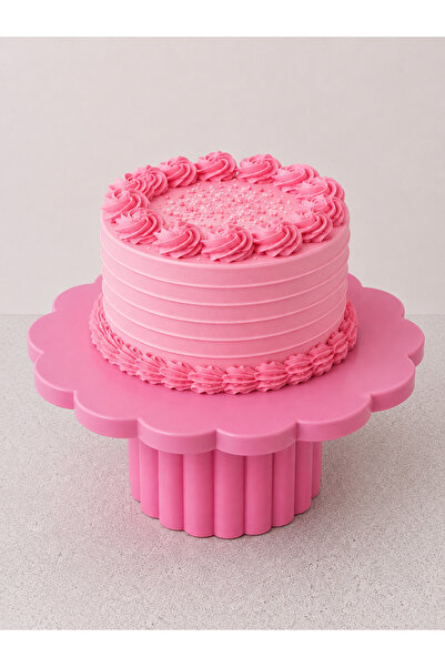 VioraTriD Çiçek Formlu Cupcake & Pasta Sunum Standı