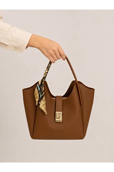 Polo Of Colors Fular Detail Women's Luxury Special Production Hand Shoulder Bag