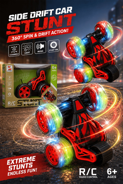 Baby Planet Remote Control Stunt Car 360 Degree Rotating Flips and Spins for ...