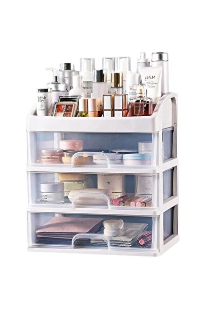 Generic Makeup Organizer With 3 Drawers for Vanity, Skincare, Cosmetics, Eyes...