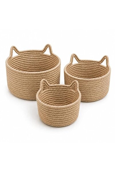 Generic Small Woven Baskets | Mini Storage Bins | Cotton Rope Baby Nursery Or...