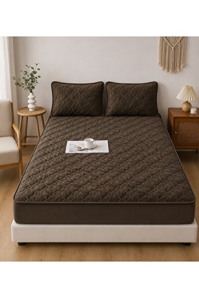 CHIRASO Mattress Topper Set, Quilted Velvet , Stretchy 160x200cm and 2 Pillow...