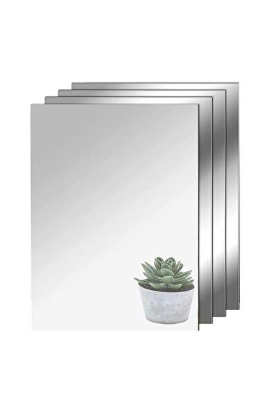 Generic TSKDKIT HD Adhesive Mirror 4 Pieces No Glass Tiles A4 Self-Adhesive S...