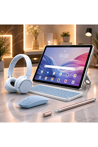 LENOVO Tab 4GB/128 GB 10.1"İNCH TABLET+ŞEFFAF KILIF+MAVİ KLAVYE VE MOUSE+KALE...
