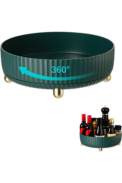 OEM 360 °   Organizator rotativ pentru condimente/cosmetice, verde închis