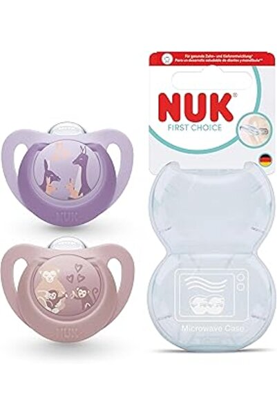 syncticaret Nuk first choice pacifier, 6-18 months, monkey/kangaroo