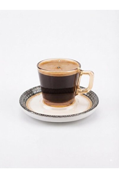 Altabi Set de cafea cu farfurie din ceramică, cafea turcească espresso din st...