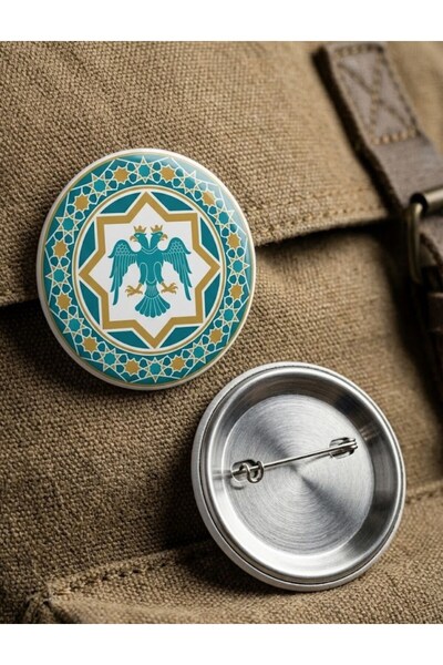 Fikart Bozkurt Göktürk ve Selçuklu Başlangıç Koleksiyonu 3'lü Paket 58mm Buton Rozeti Seti