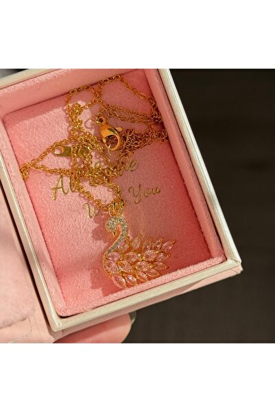 Heda Jewelry Pembe Kuğu Kolye