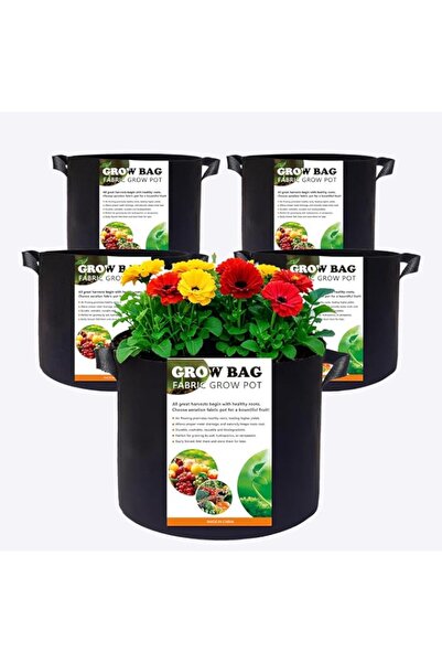 Generic 5 Pack Potato & Tomato Grow Bags - Large Garden Vegetable Planting Po...