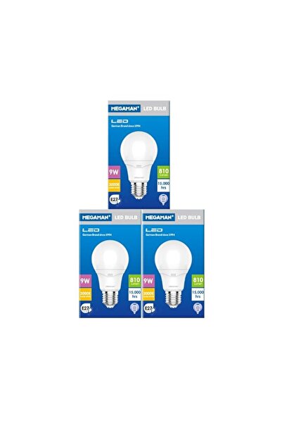 Generic Megaman CLA 9w 3000k Warm White E27 Nondim (pack of 3)