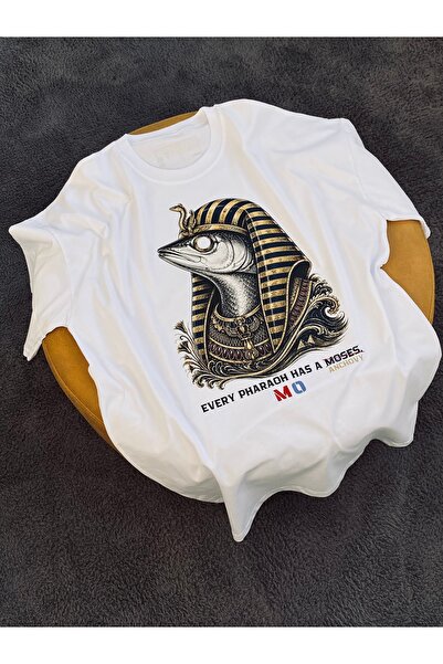 Sprc Mo Fish 100% Cotton Relax Fit Crew Neck White Tshirt