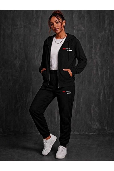 CLOTHES33 Hirka Track Suit 2-Piece Combination Winter Shardoon Paris Logo Pri...